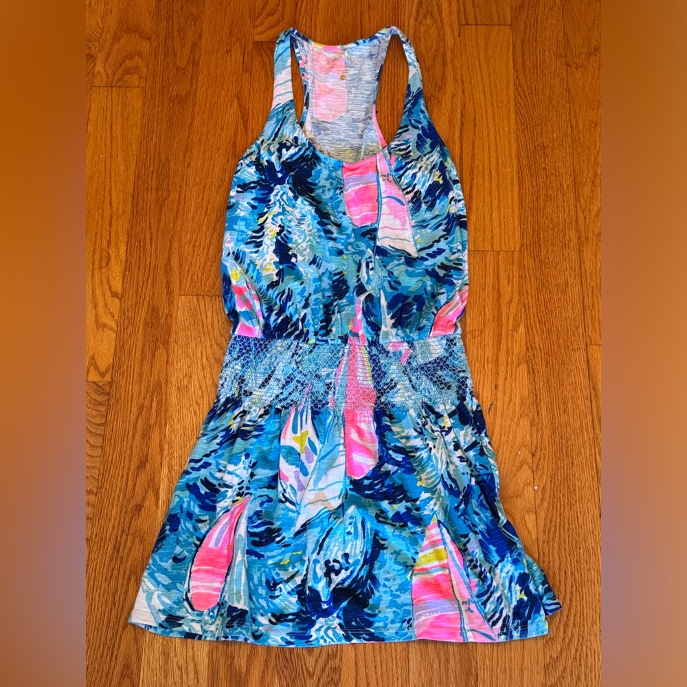 Lilly Pulitzer Women’s Blue / Pink Swing Dress With Sailboats, size XXS